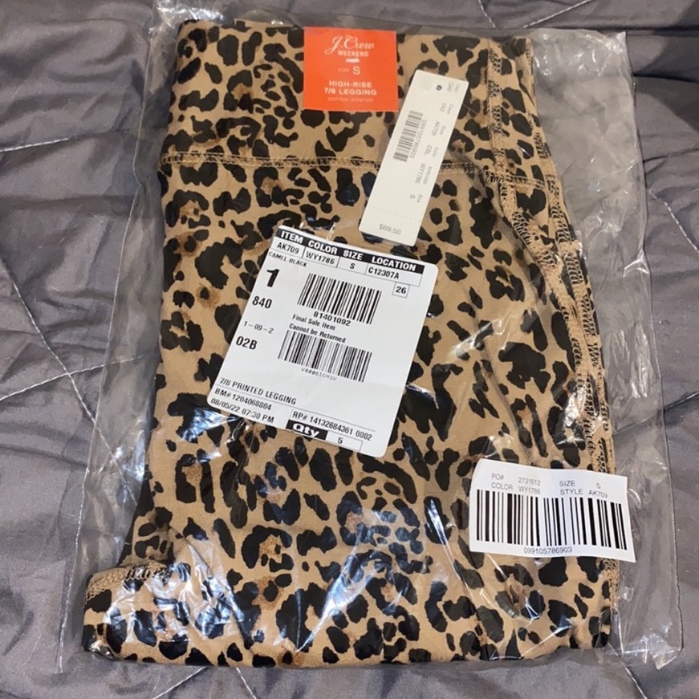 JCrew High-Rise Weekend Leggings Cheetah Animal print Size S NWT pants